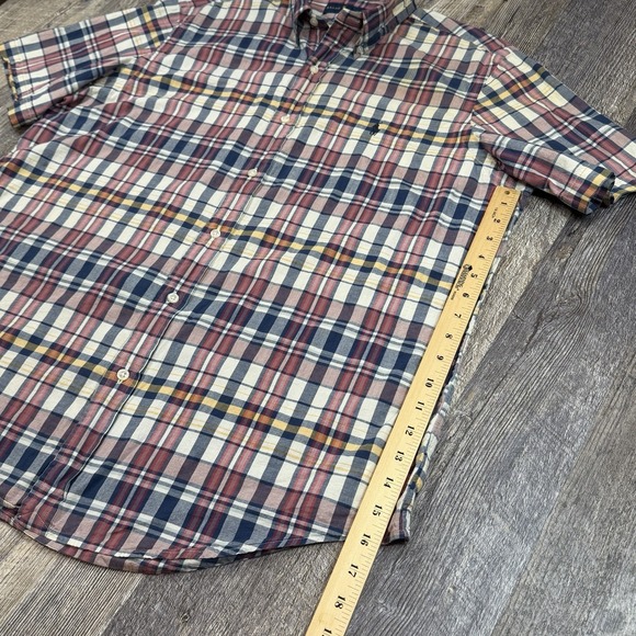 Polo Ralph Lauren Shirt Men's X-Large XL Red Plaid Short Sleeve Button Down Pony - Picture 11 of 12
